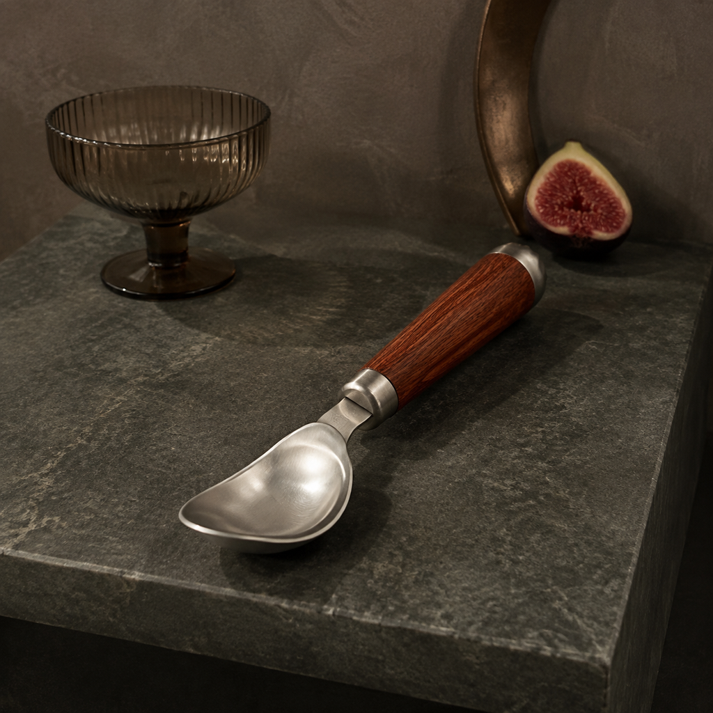 Rosewood & Stainless Steel Ice Cream Scoop
