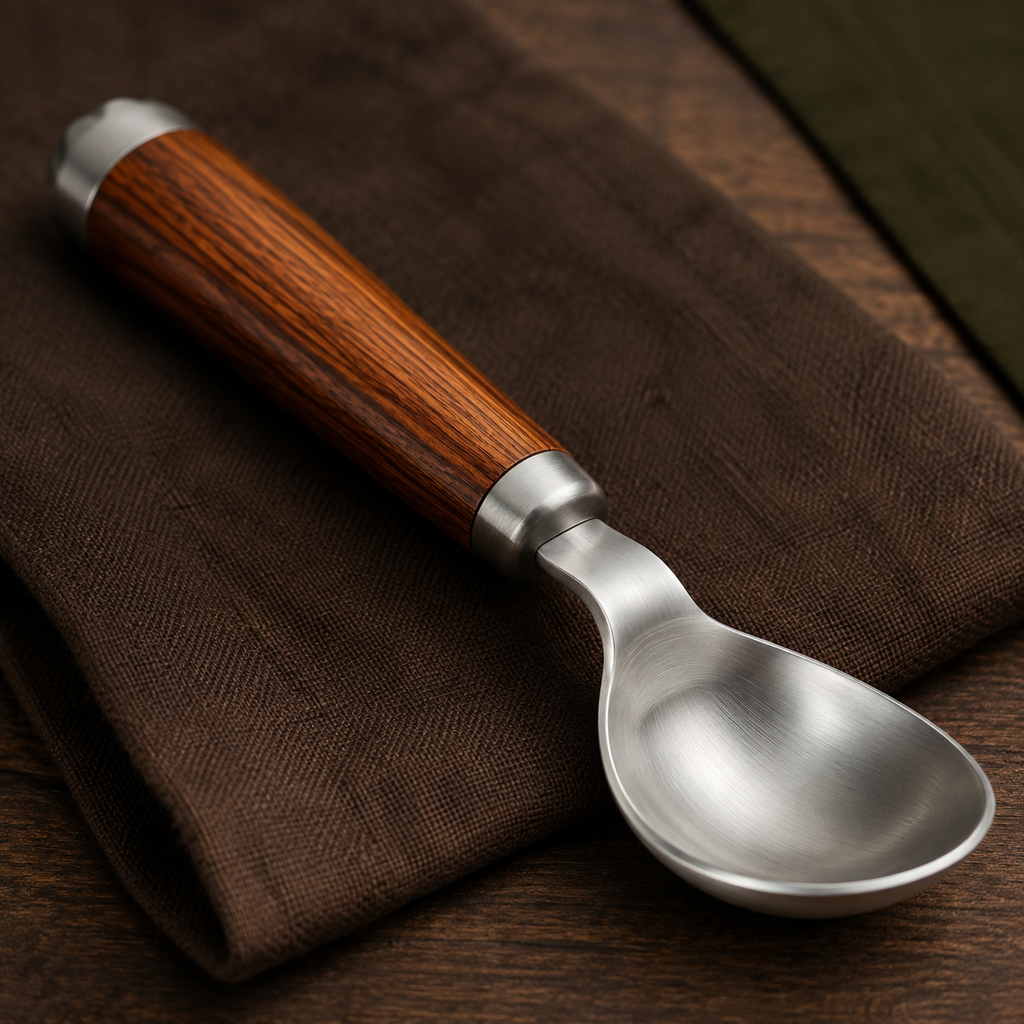 Rosewood & Stainless Steel Ice Cream Scoop